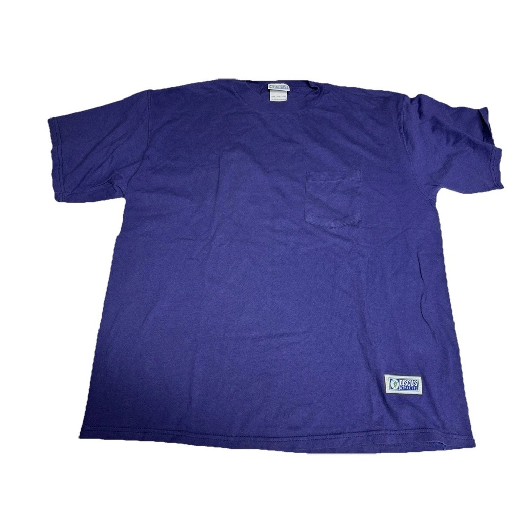 Vintage Discus Athletic Mens 2XL XXL Blank T Shirt Classic Grunge 90s Pocket